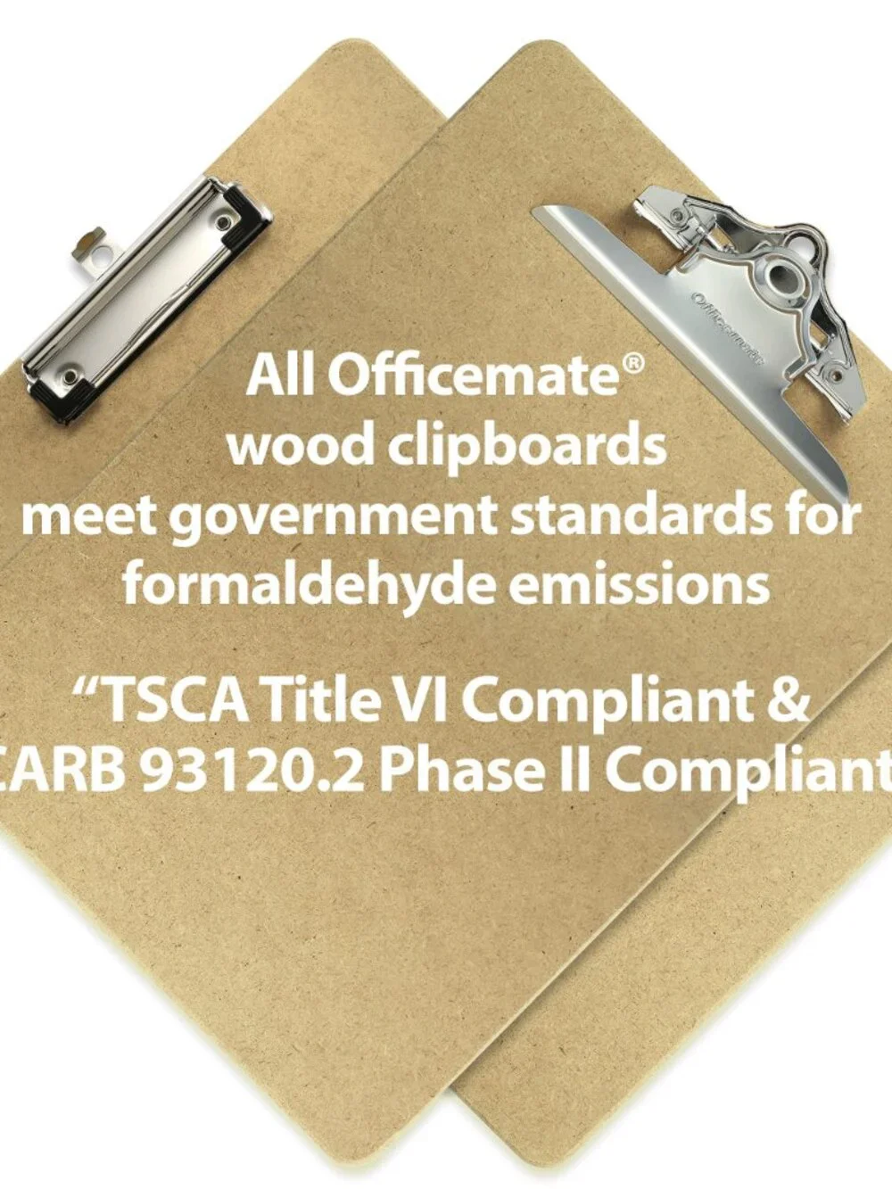 Officemate Recycled Wood Clipboard, Letter Size, 9